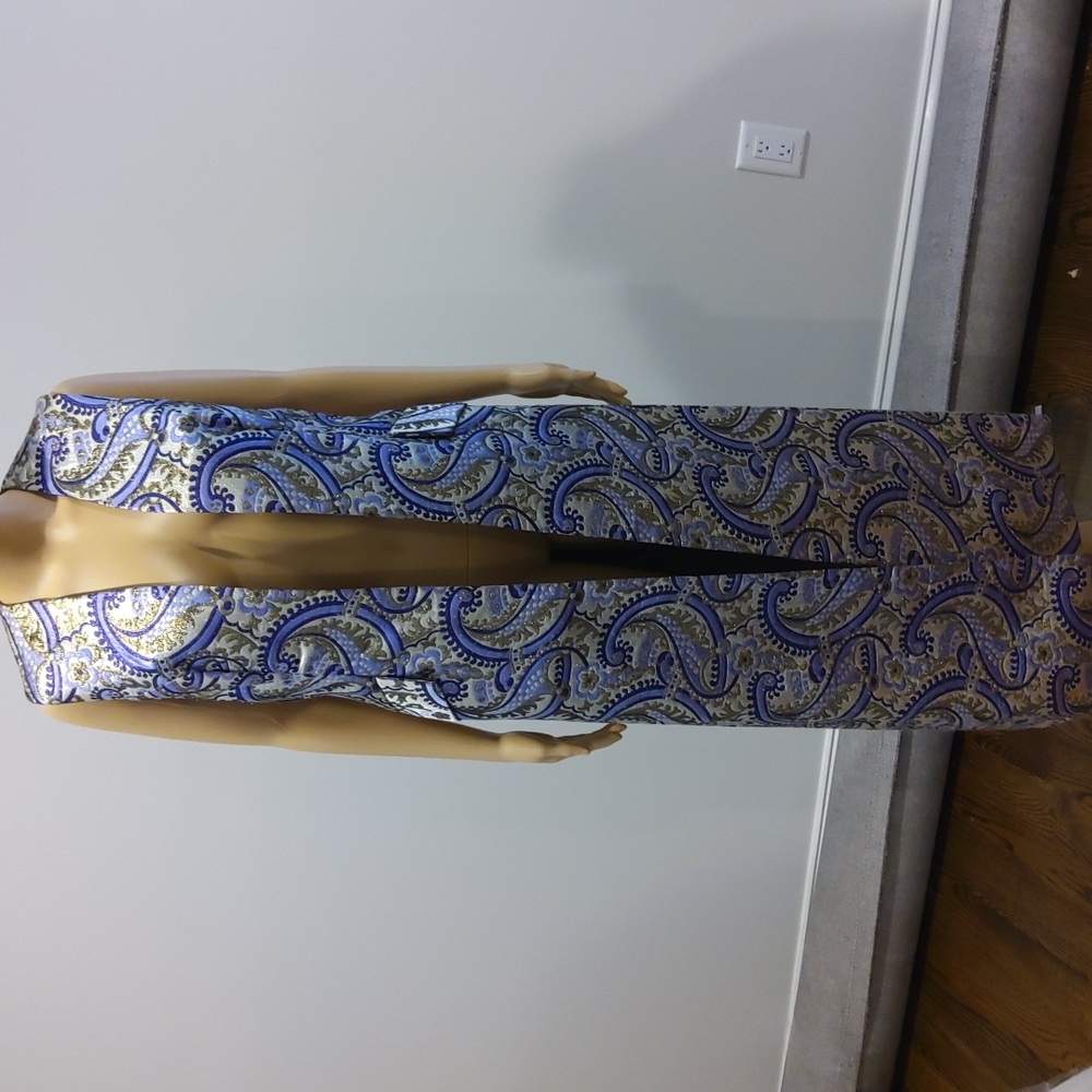 Vintage Lillie Rubin Maxi Brocade Vest with side slits